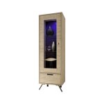 Vitrine 1 porte en verre avec 1 tiroir palma Vitrine 1 porte en verre avec 1 tiroir palma