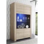 Vitrine deux portes en verre firenze dcor chene