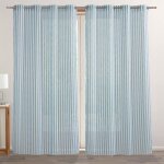 Voilage bleu lignes 260 cm
