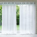 Voilage en �tamine kaolin - blanc