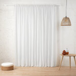 Voilage galon fronceur gaze de lin - blanc optique