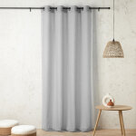 Voilage � ?illets 150240cm kaolin - gris perle