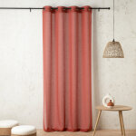 Voilage � ?illets 150x240cm kaolin - rouge paprika