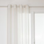 Voilage, lin, blanc, 140x240 cm