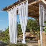 Voilage moustiquaire � nouettes luberon - blanc