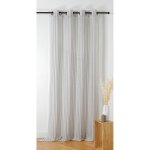 Voilage oeillet emily blanc / gris