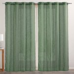 Voilage toile jane vert olive