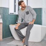 Yellowpyj pyjama homme jersey bicolore gris