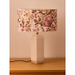 Abat - jour ovale imprim� fleurie - grand mod�le victoire