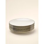 Assiette  dessert  perle  par lot de 6 - collection costa nova