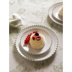 Assiette plate  perle  par lot de 6 - collection costa nova