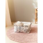Bac de rangement rectangle esprit toile de jouy