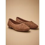 Ballerines cloutes cuir velout femme