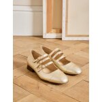 Ballerines cuir triple bride femme
