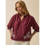 Blouse col volant� coton brod� femme