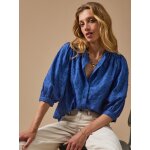 Blouse coton brod�e fleurs 3d femme