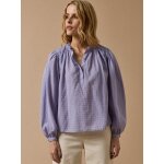 Blouse coton dobby carreaux femme