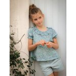 Blouse fille col pierrot - tissu liberty