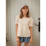 Blouse fille plastron brode