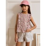 Blouse fille sans manches - tissu liberty