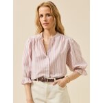 Blouse ray�e boutonn�e femme