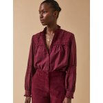 Blouse trousseau brode femme col volant