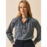Blouse volant�e imprim� �cossais femme