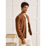 Blouson zipp� cuir velours homme