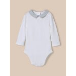 Body bb col  carreaux - coton biologique