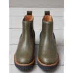 Boots chelsea cuir femme semelle crante