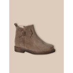 Boots noeud en cuir velours fille
