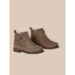 Boots noeud en cuir velours fille