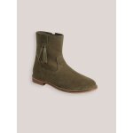 Boots pompons en cuir fille
