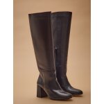 Bottes  talon cuir lisse femme