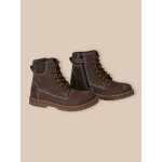 Bottines montantes en cuir garon