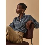 Blouse volante imprim cossais femme