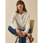 Cardigan col volant� femme coton biologique et cachemire