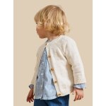 Cardigan maille ajour�e b�b� - coton biologique