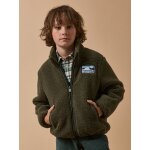Cardigan zipp en sherpa garon