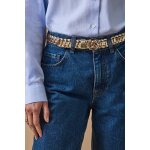 Ceinture tress�e femme en cuir