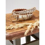 Ceinture tresse femme en cuir