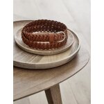 Ceinture tresse femme en cuir