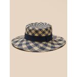 Chapeau de paille bicolore femme