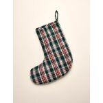 Chaussette de nol en tartan - collection nol