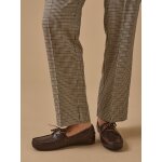Chaussures bateau cuir femme