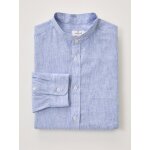 Chemise col mao slim fit homme coton et lin