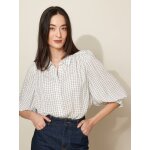 Chemise femme tissu crpon carreaux tattersall