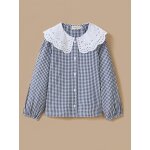 Chemise imprim�e vichy fille