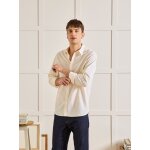 Chemise raye coton et lin regular fit homme