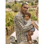 Chemise regular fit carreaux homme coton et lin